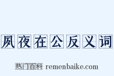 夙夜在公反义词是什么意思的图片